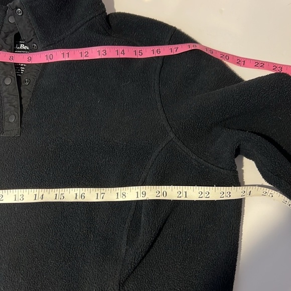 L.L.Bean Womens Black Fleeced Pullover Winter Size XL - Picture 10 of 11
